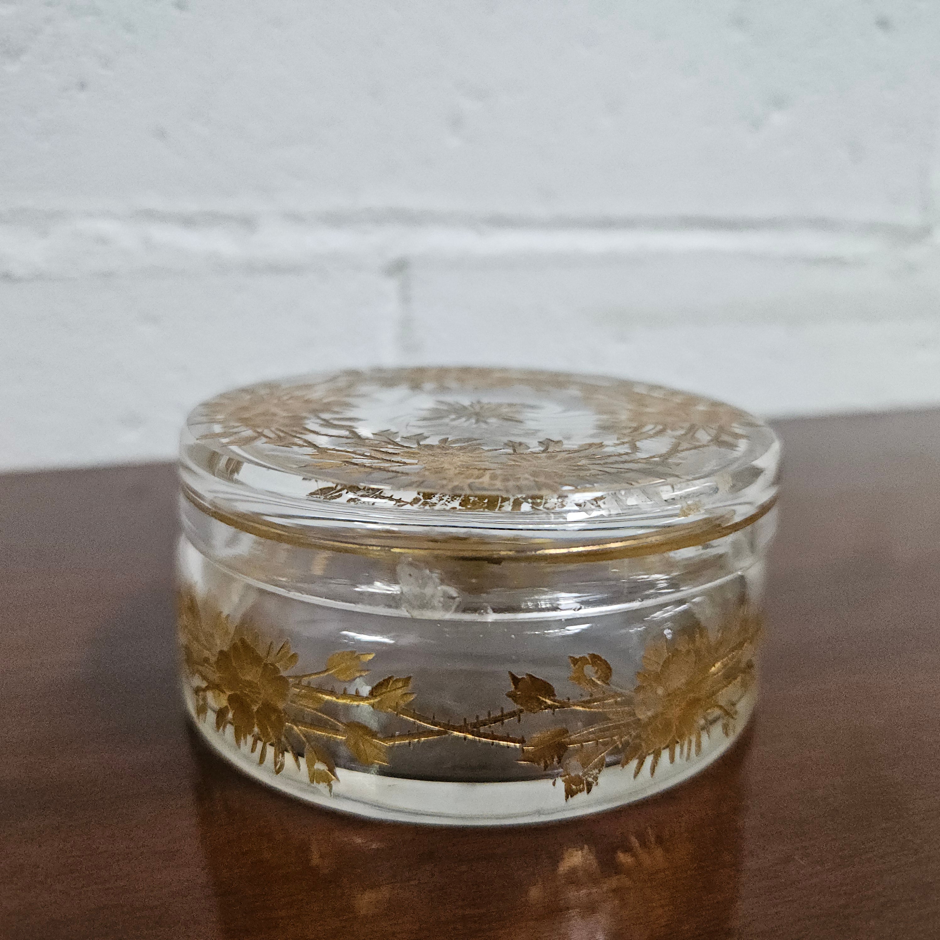 Antique Gilt & Crystal Glass Box | Antique & Vintage | Moonee Ponds Antiques | Australia Wide Delivery
