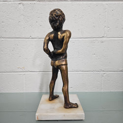 Mid Century Modern Bronze Of Young Boy | Antique & Vintage | Moonee Ponds Antiques | Australia Wide Delivery