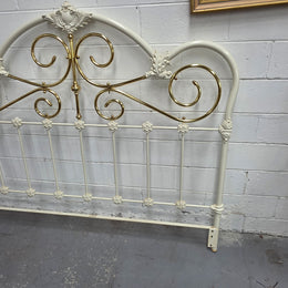 Antique Queen Size Cast Iron Bed Head