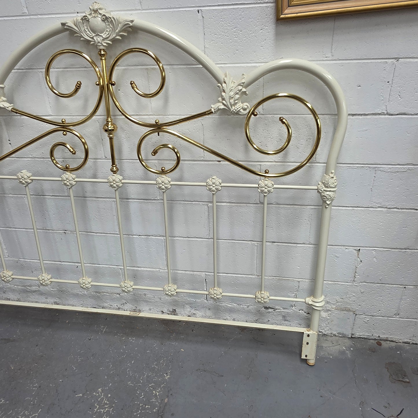 Antique Queen Size Cast Iron Bed Head