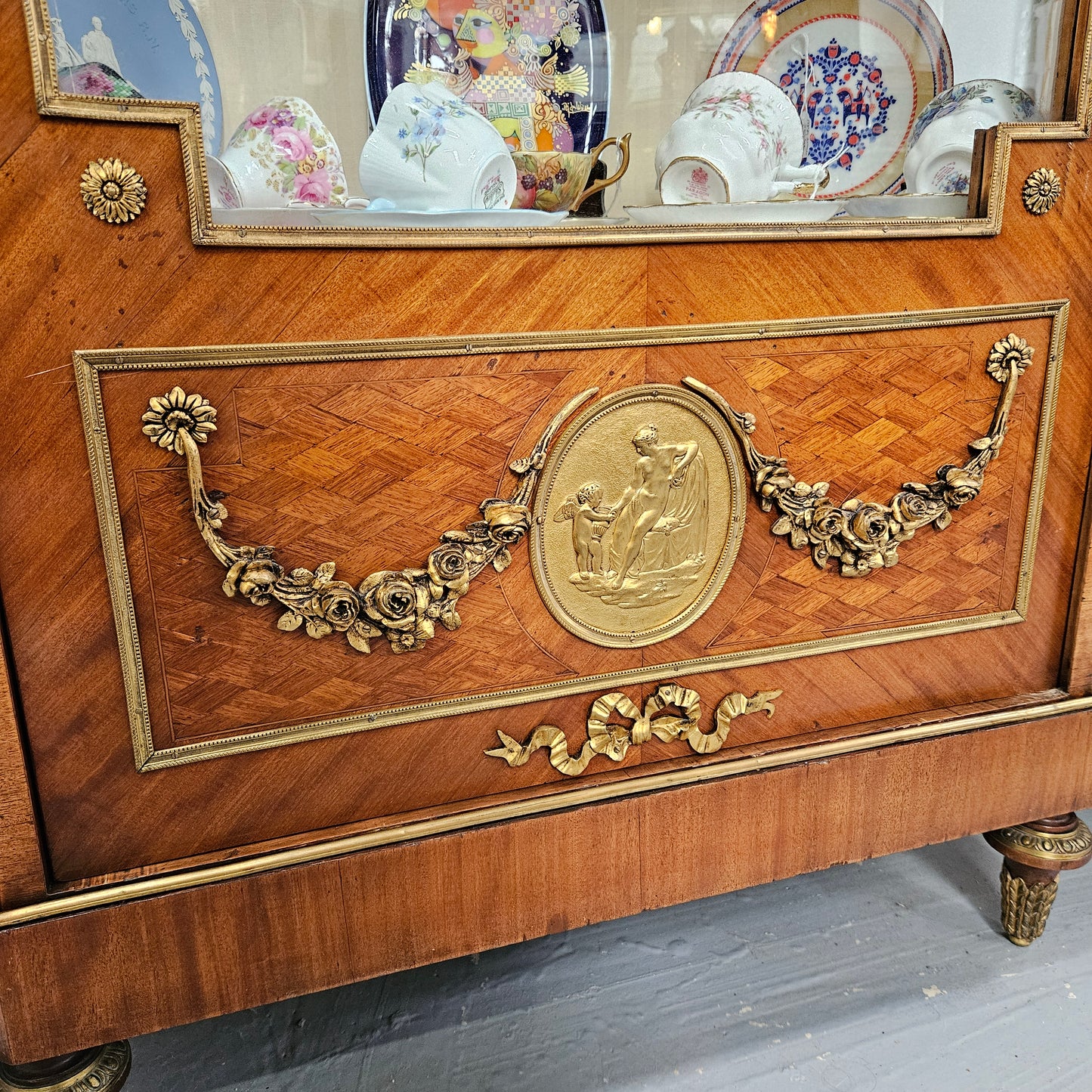 Stunning French Walnut Vitrine