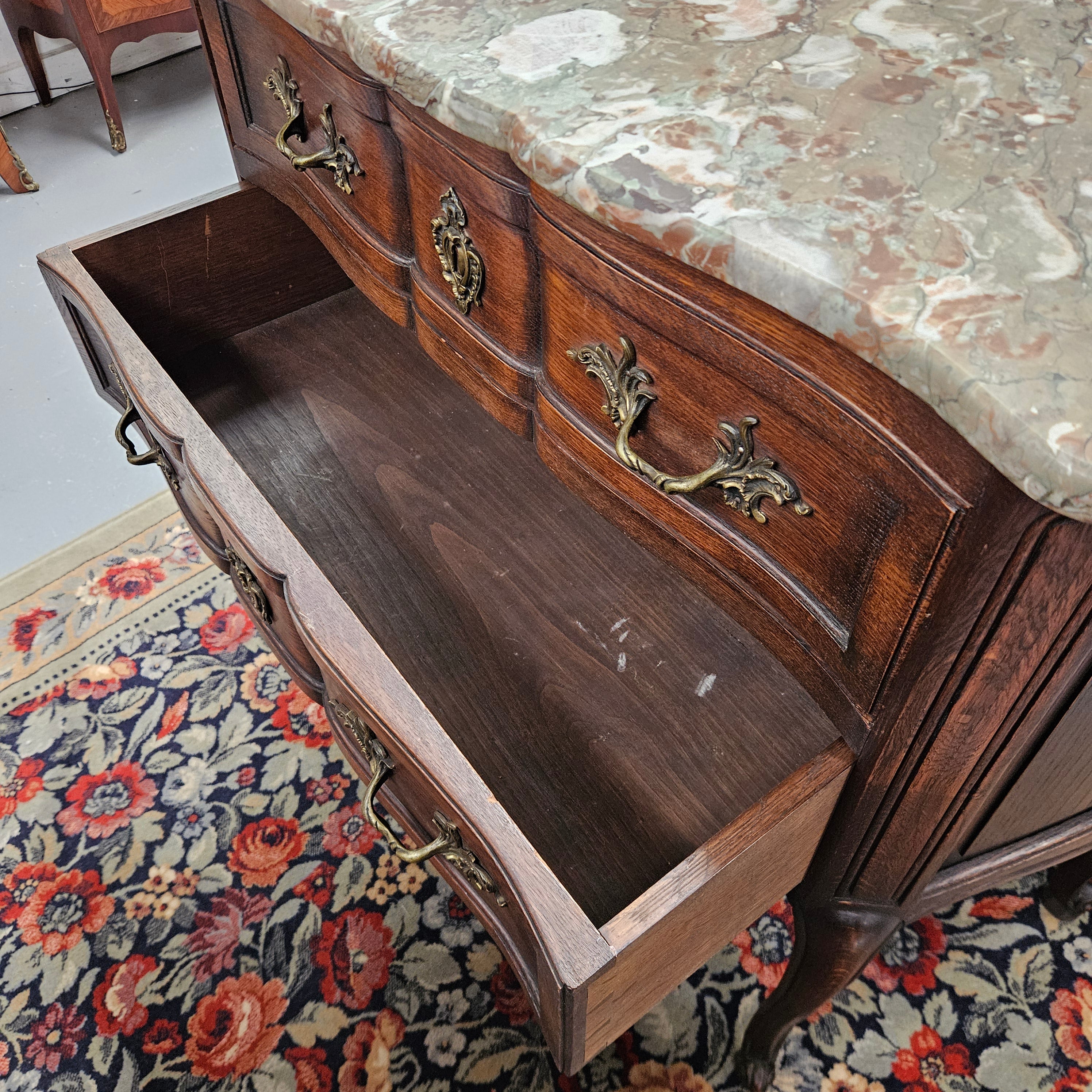 Louis XVth Marble Topped Commode Circ: 1920's | Antique & Vintage | Moonee Ponds Antiques | Australia Wide Delivery