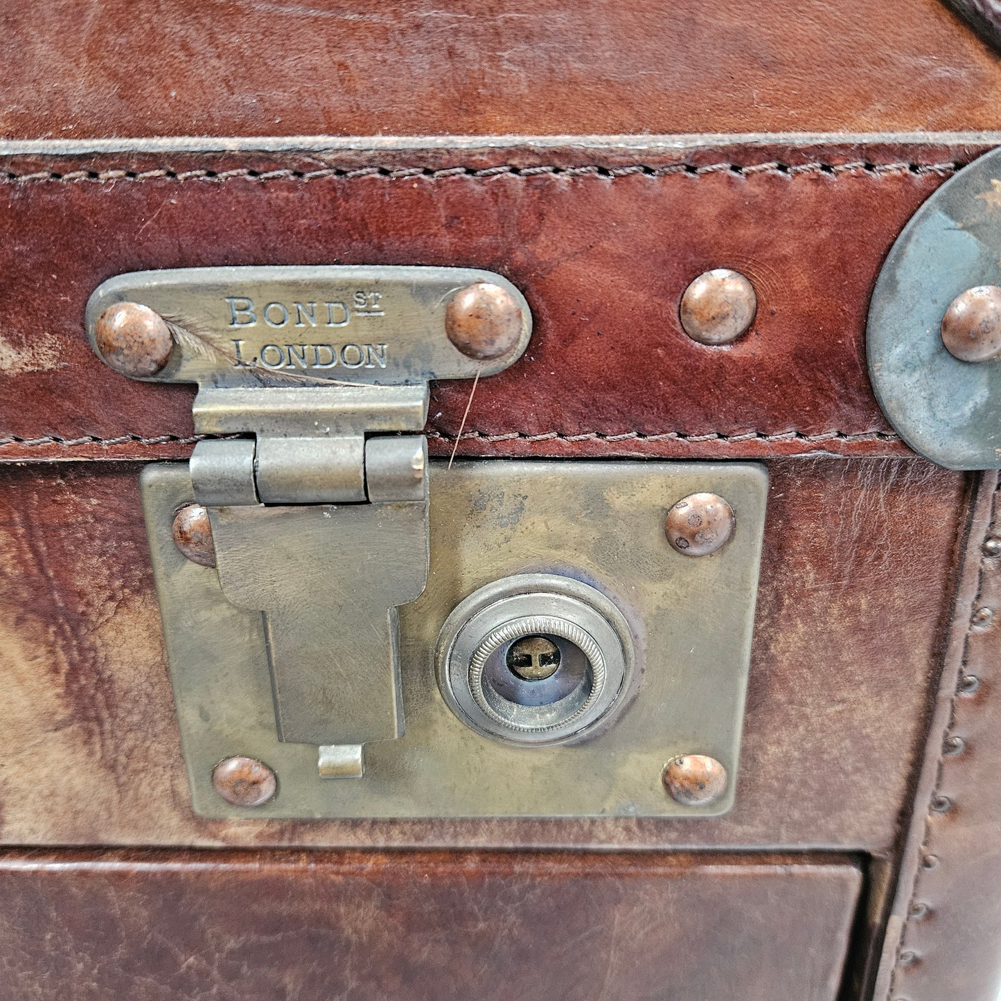 Portable Leather Filing Cabinet / Side Table