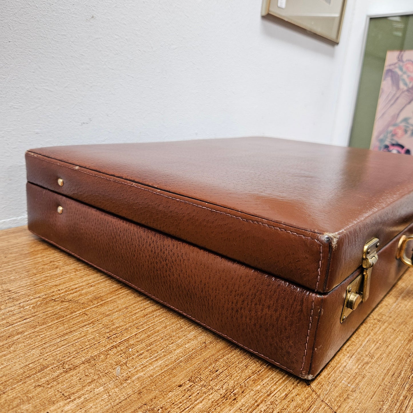 Vintage Brown Leather Briefcase With a Quality Fitted Interior