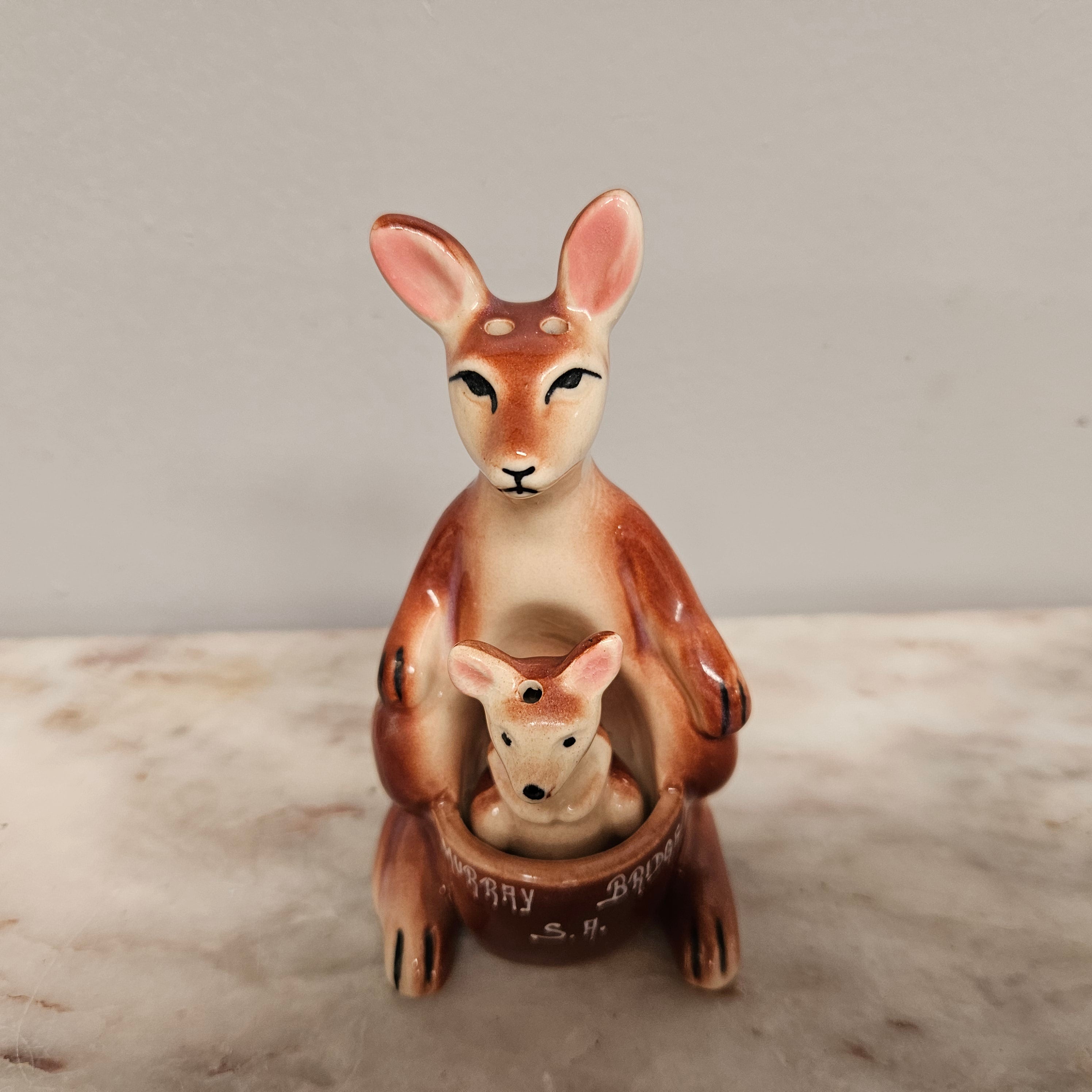 Vintage Kangaroo & Joey Salt and Pepper Shakers | Antique & Vintage | Moonee Ponds Antiques | Australia Wide Delivery