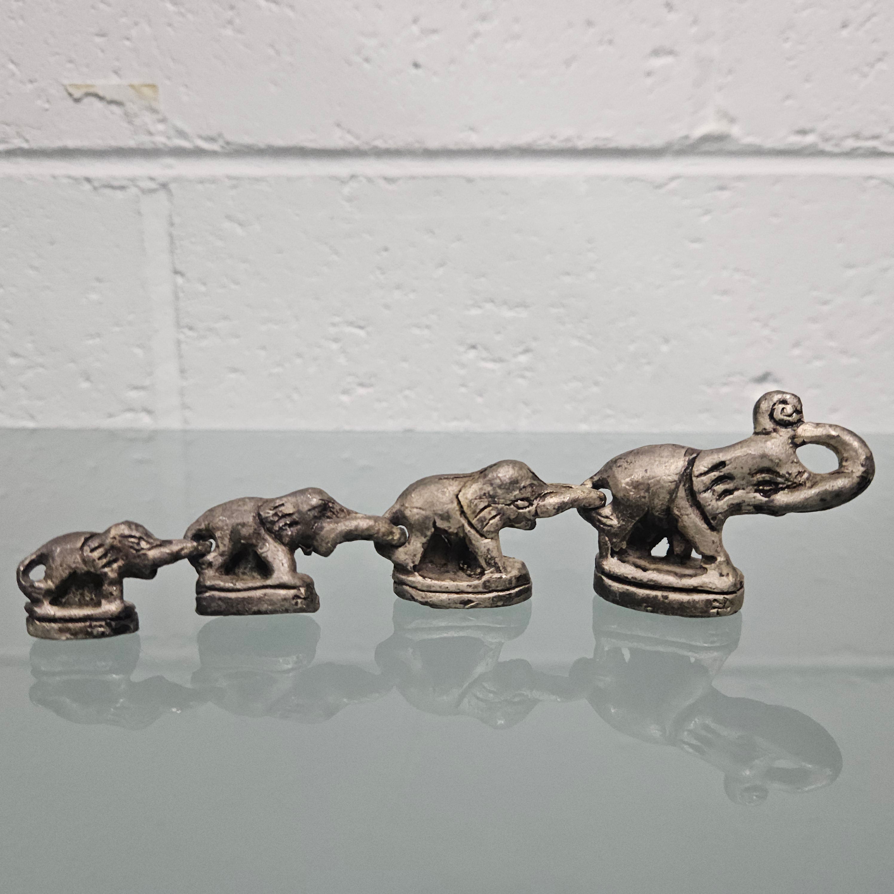Silvered Bronze Elephant Herd | Antique & Vintage | Moonee Ponds Antiques | Australia Wide Delivery