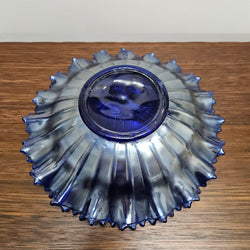 Superb Electric Blue Carnival Glass Bowl Northwood Peacocks | Antique & Vintage | Moonee Ponds Antiques | Australia Wide Delivery