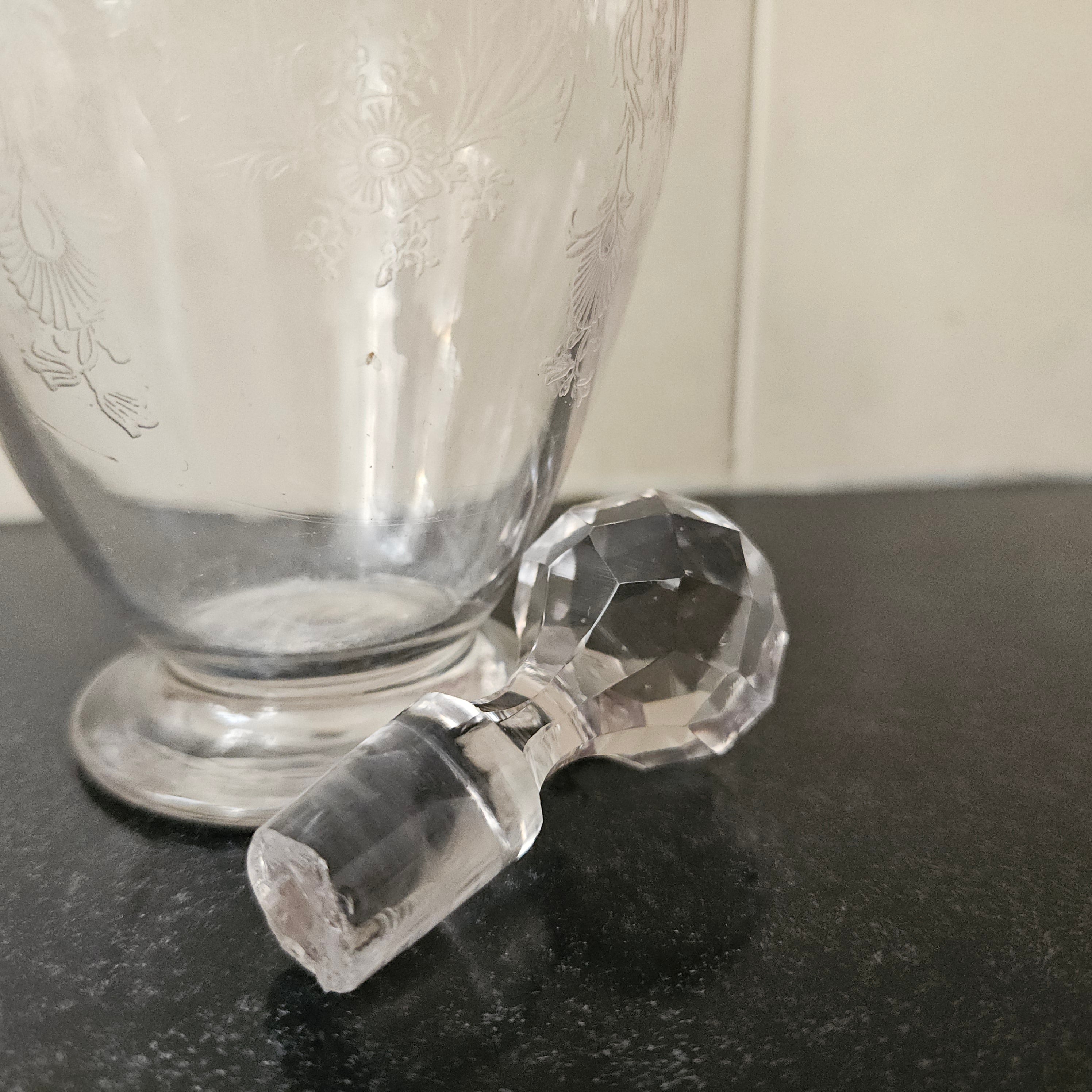 Antique Acid Etched Decanter | Antique & Vintage | Moonee Ponds Antiques | Australia Wide Delivery