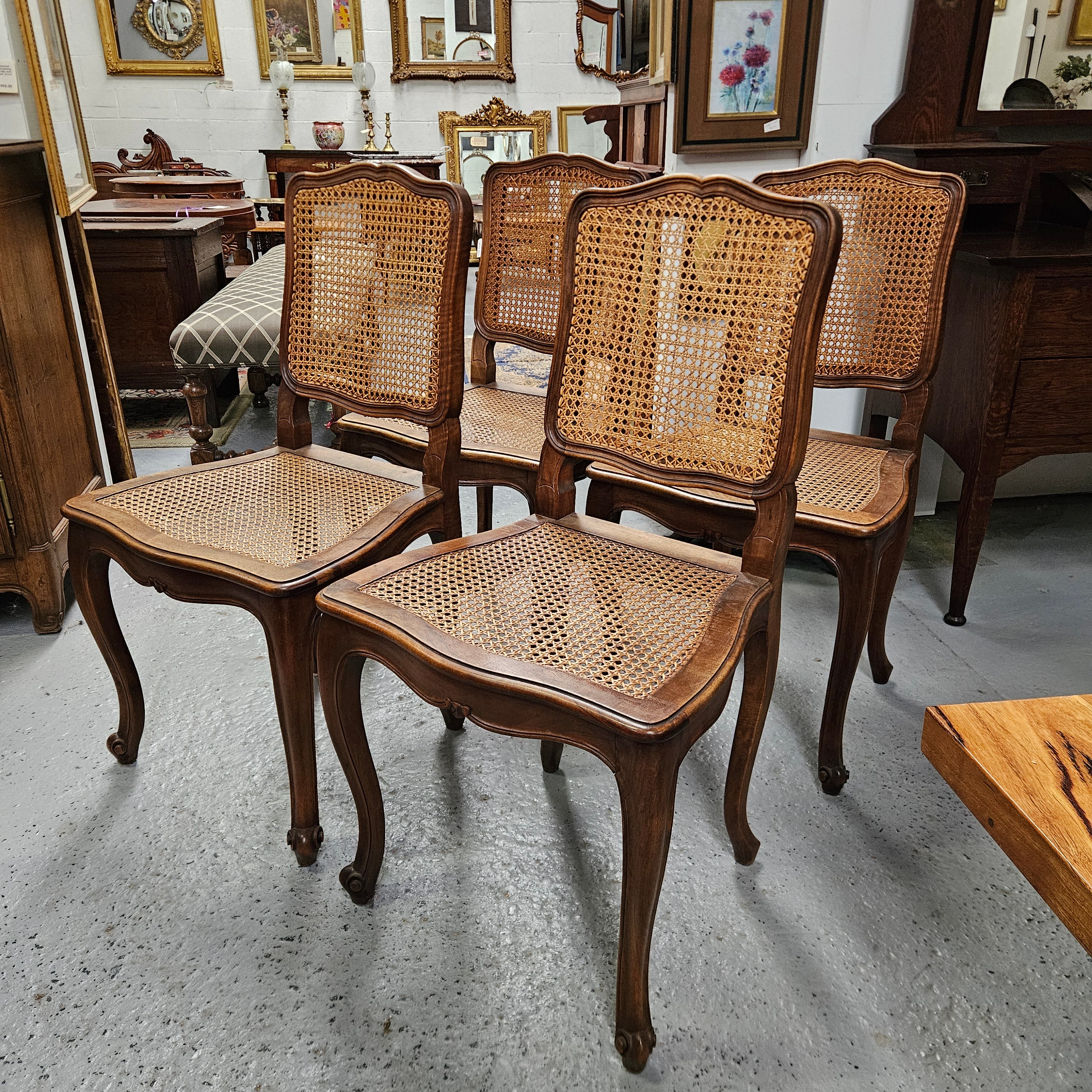 Antique Set of Four Cane Dining Chairs | Antique & Vintage | Moonee Ponds Antiques | Australia Wide Delivery