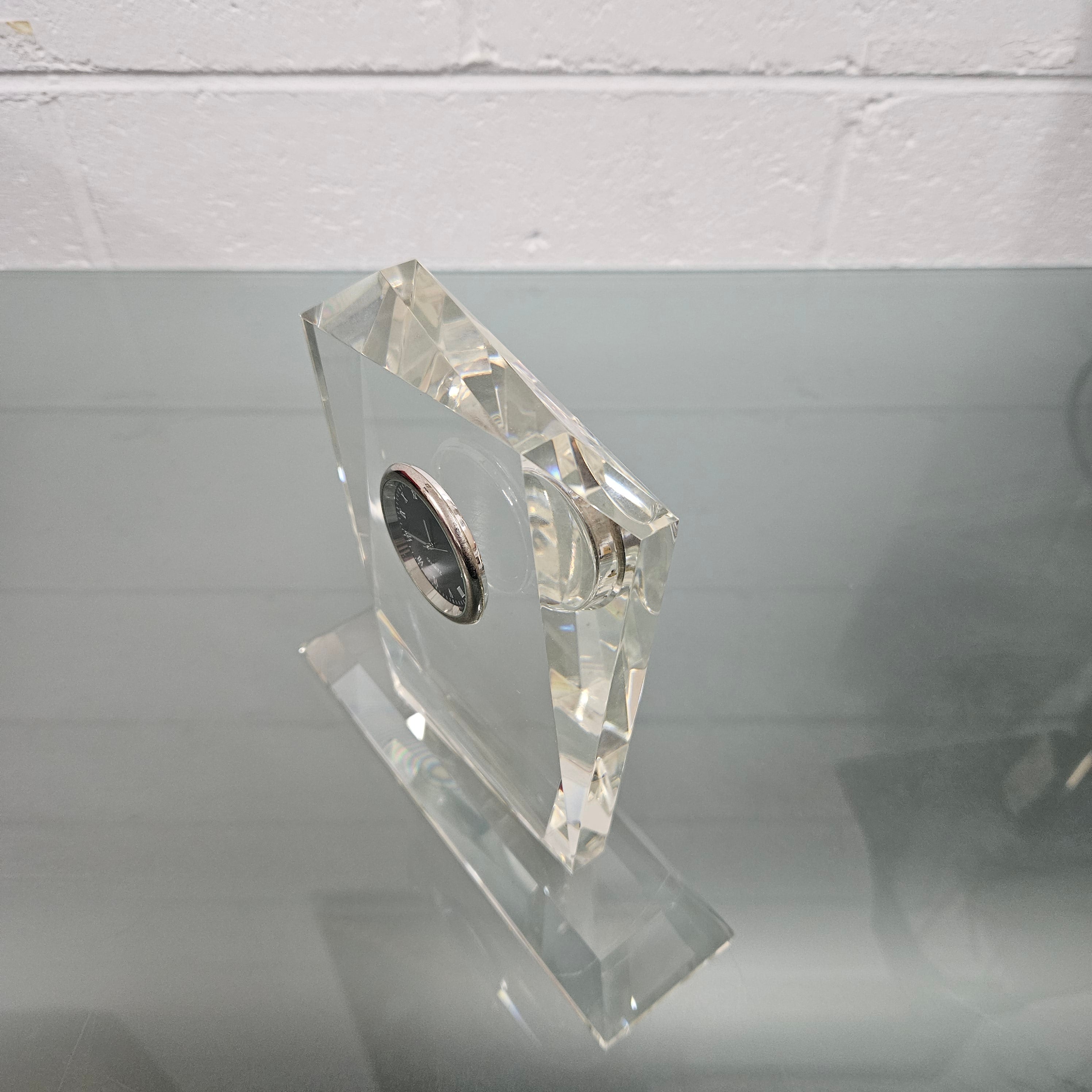 Orrefors Style Crystal Clock | Antique & Vintage | Moonee Ponds Antiques | Australia Wide