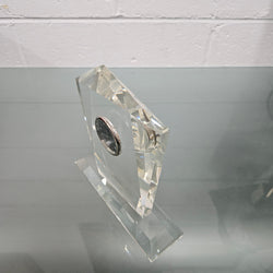 Orrefors Style Crystal Clock | Antique & Vintage | Moonee Ponds Antiques | Australia Wide Delivery