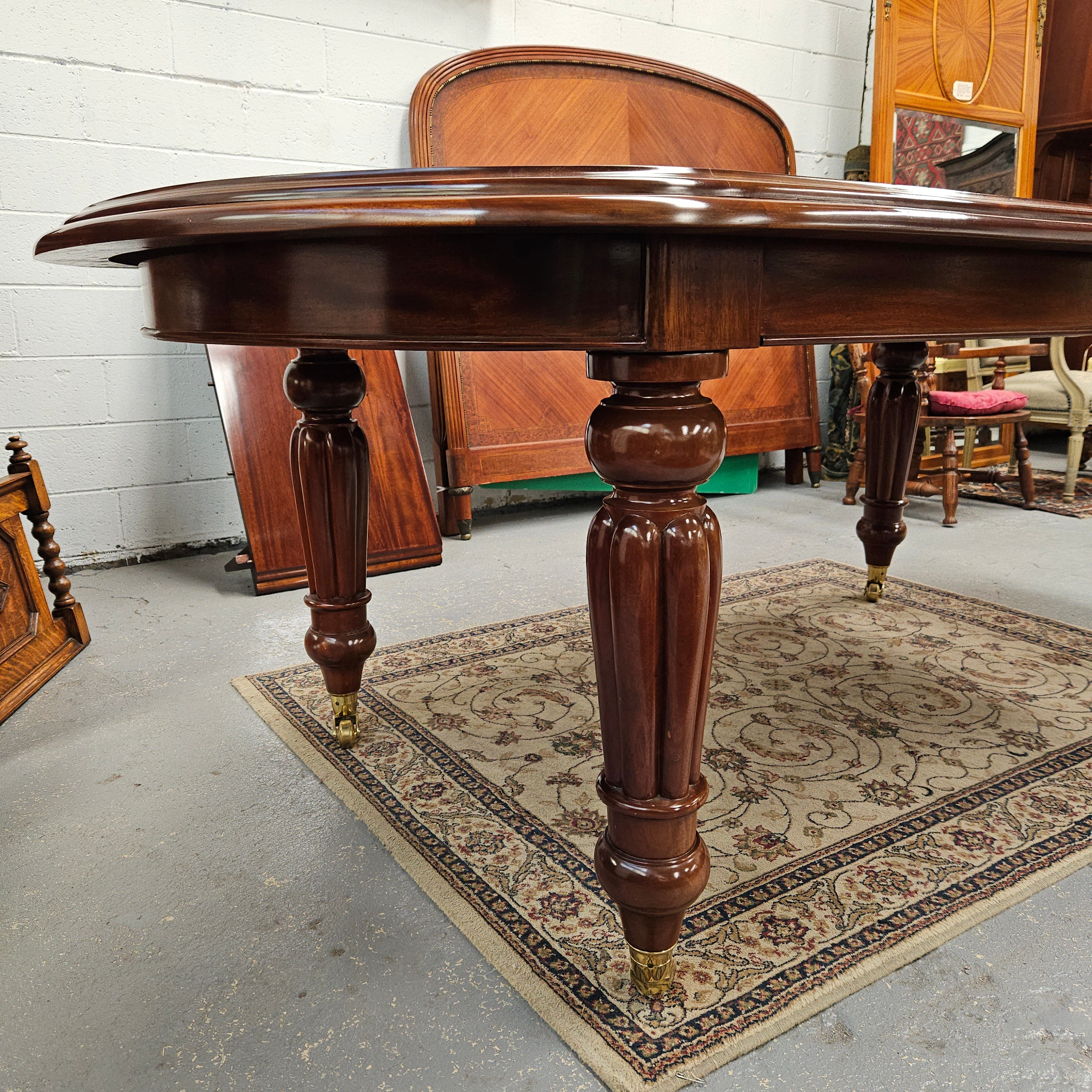 1980's Mahogany Reproduction Extension Table | Antique & Vintage | Moonee Ponds Antiques | Australia Wide Delivery
