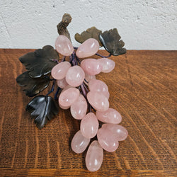 Vintage Chinese Rose Quartz Bunch of Grapes | Antique & Vintage | Moonee Ponds Antiques | Australia Wide Delivery