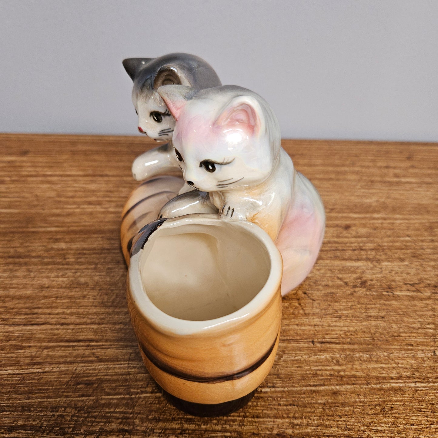 Vintage Lustre Cat and Boot Vase