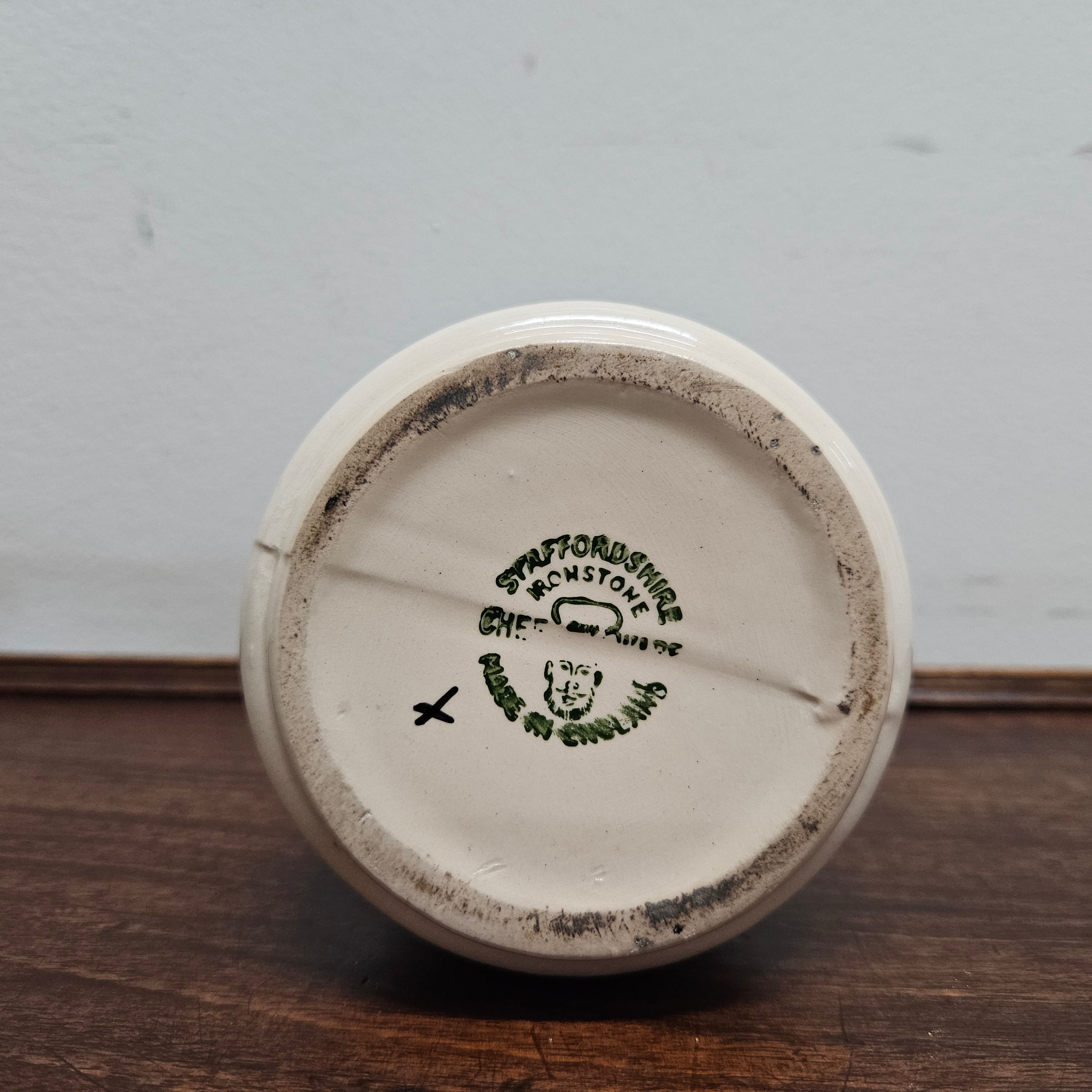 Vintage Staffordshire Chefs Ware Vinegar Container | Antique & Vintage | Moonee Ponds Antiques | Australia Wide Delivery