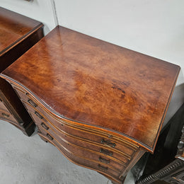 Pair of Georgian Style Chest of Drawers With Four Drawers & a Pull-Out