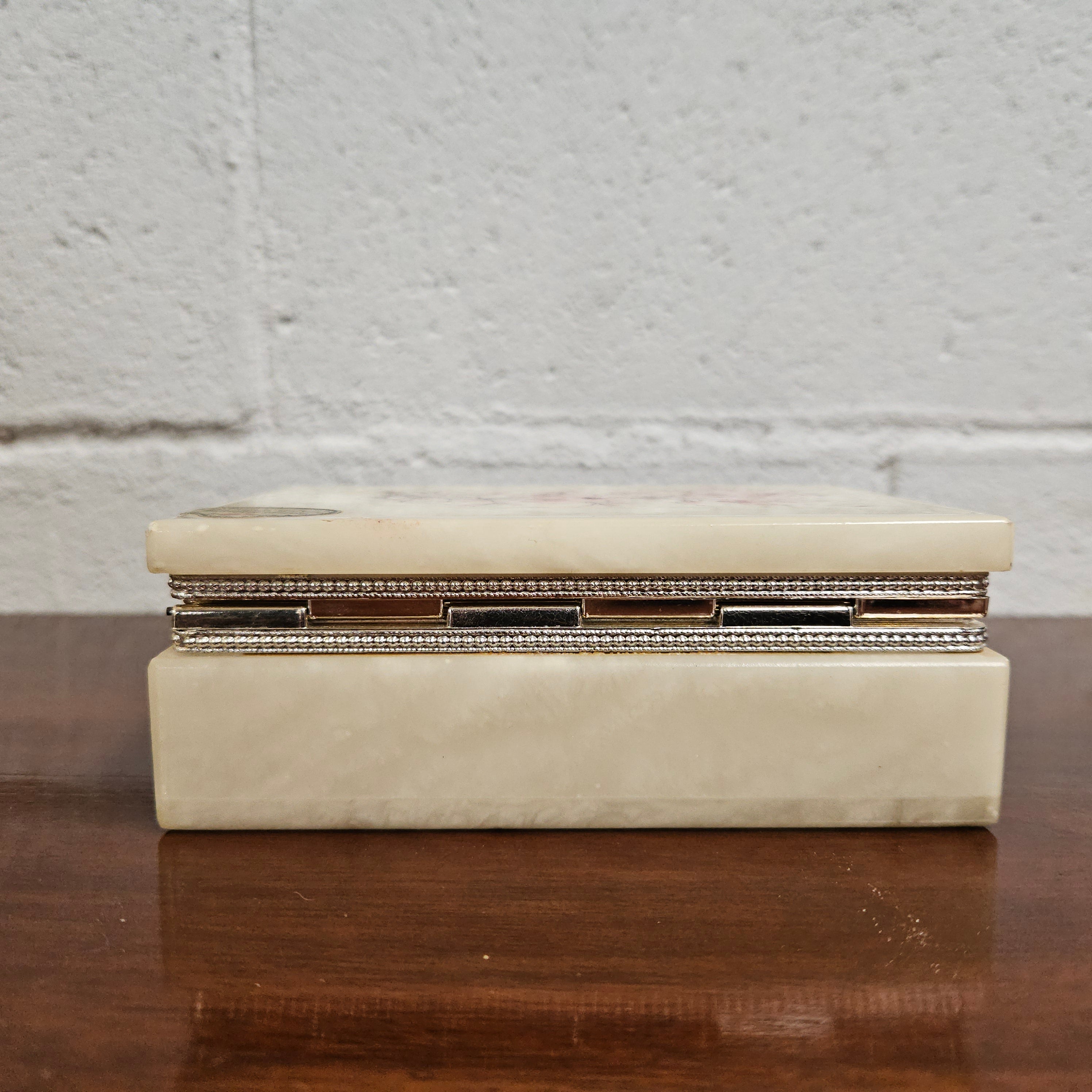 Genuine Alabaster Jewellery Box | Antique & Vintage | Moonee Ponds Antiques | Australia Wide Delivery