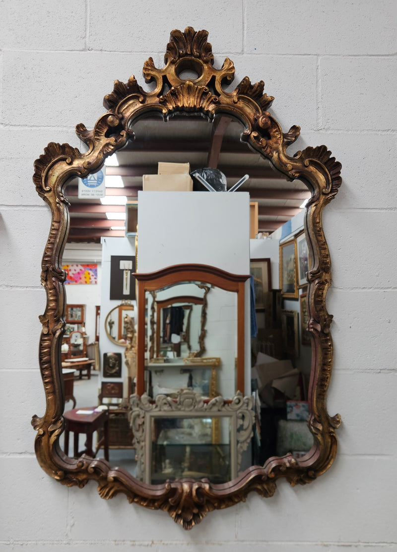 Rococo-Style Italian Gilded Mirror