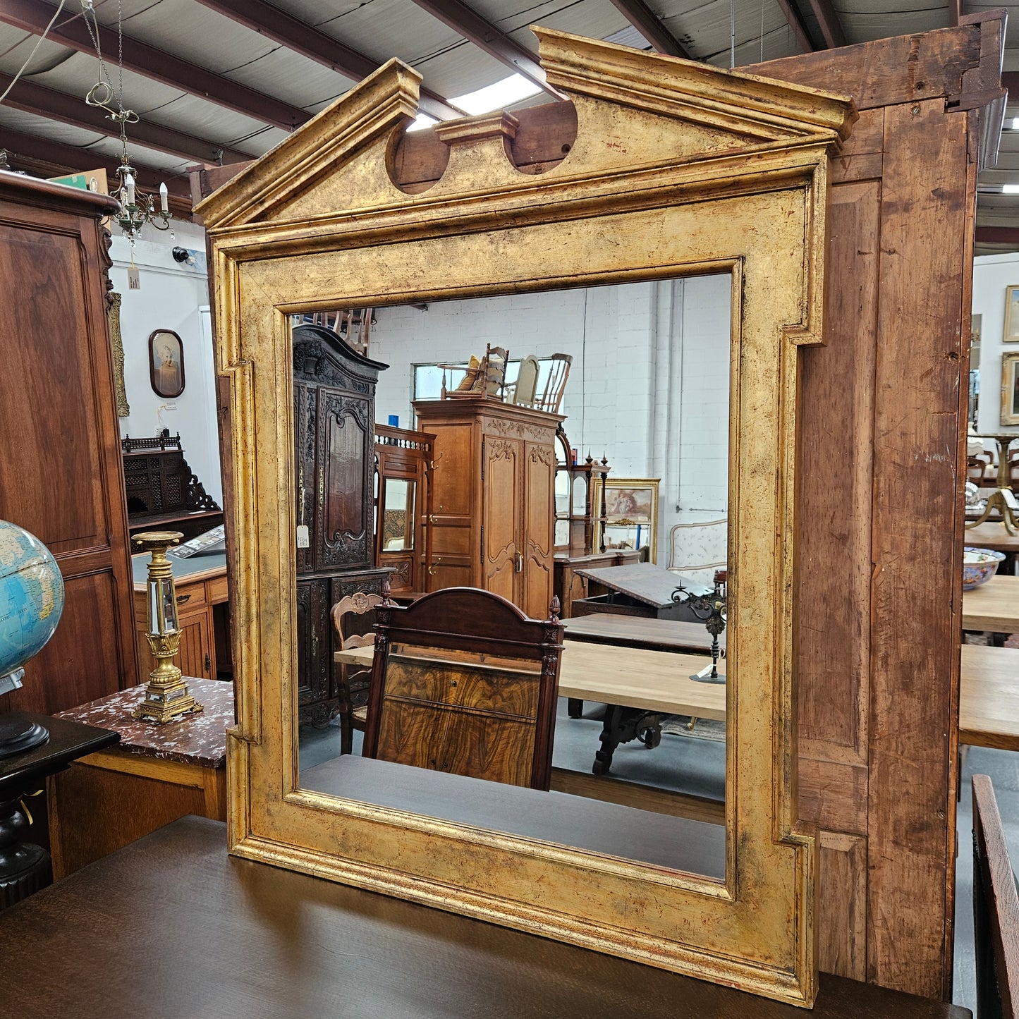 Empire Style Gilt Mantle Mirror