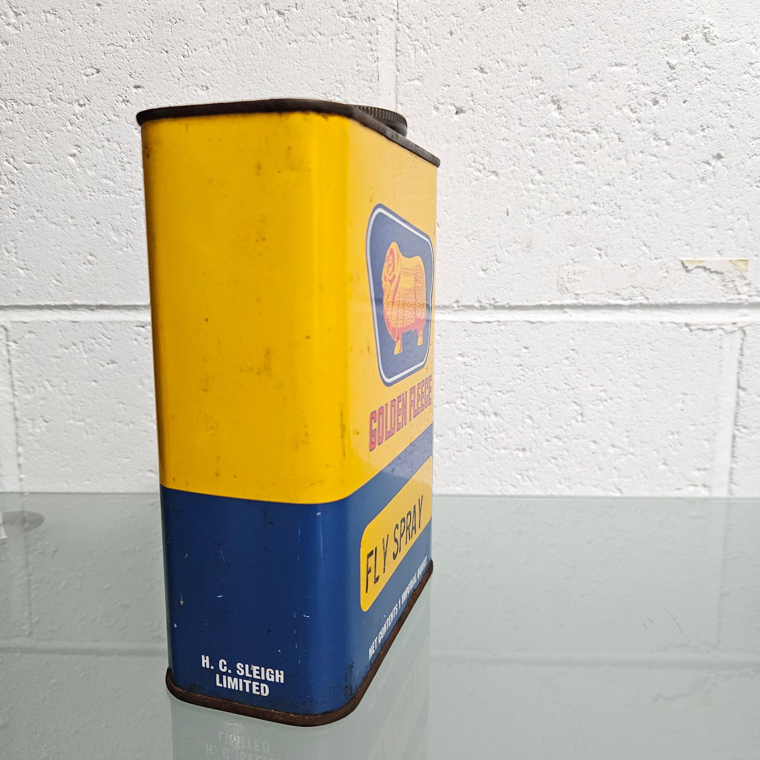 Very Rare Golden Fleece "Fly Spray" 1 Imperial Quart Tin | Antique & Vintage | Moonee Ponds Antiques | Australia Wide Delivery