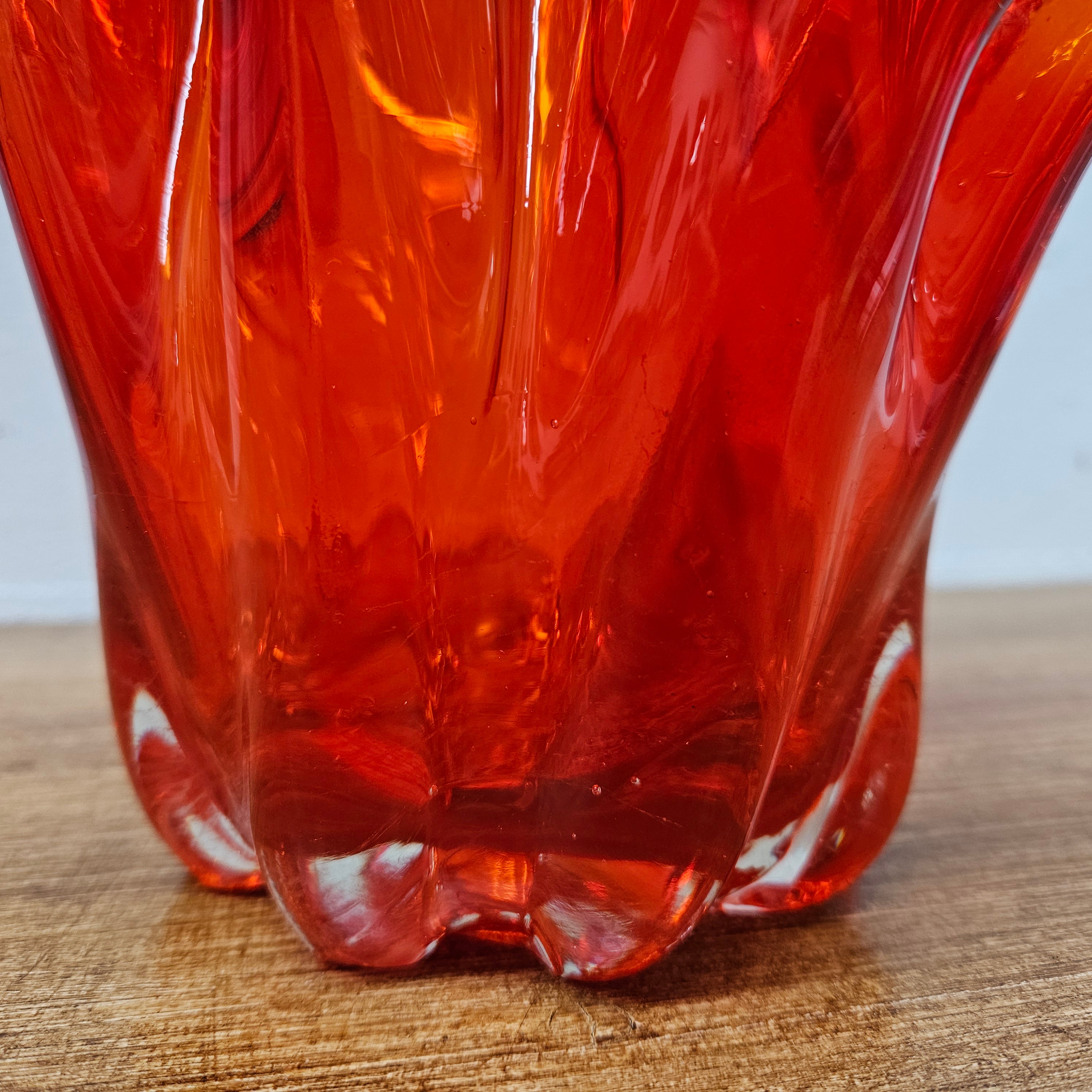 Mid Century Amberina Art Glass Vase | Antique & Vintage | Moonee Ponds Antiques | Australia Wide Delivery