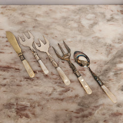 Assorted Mother Of Pearl & Silver Plate Cutlery (5 Items) | Antique & Vintage | Moonee Ponds Antiques | Australia Wide Delivery