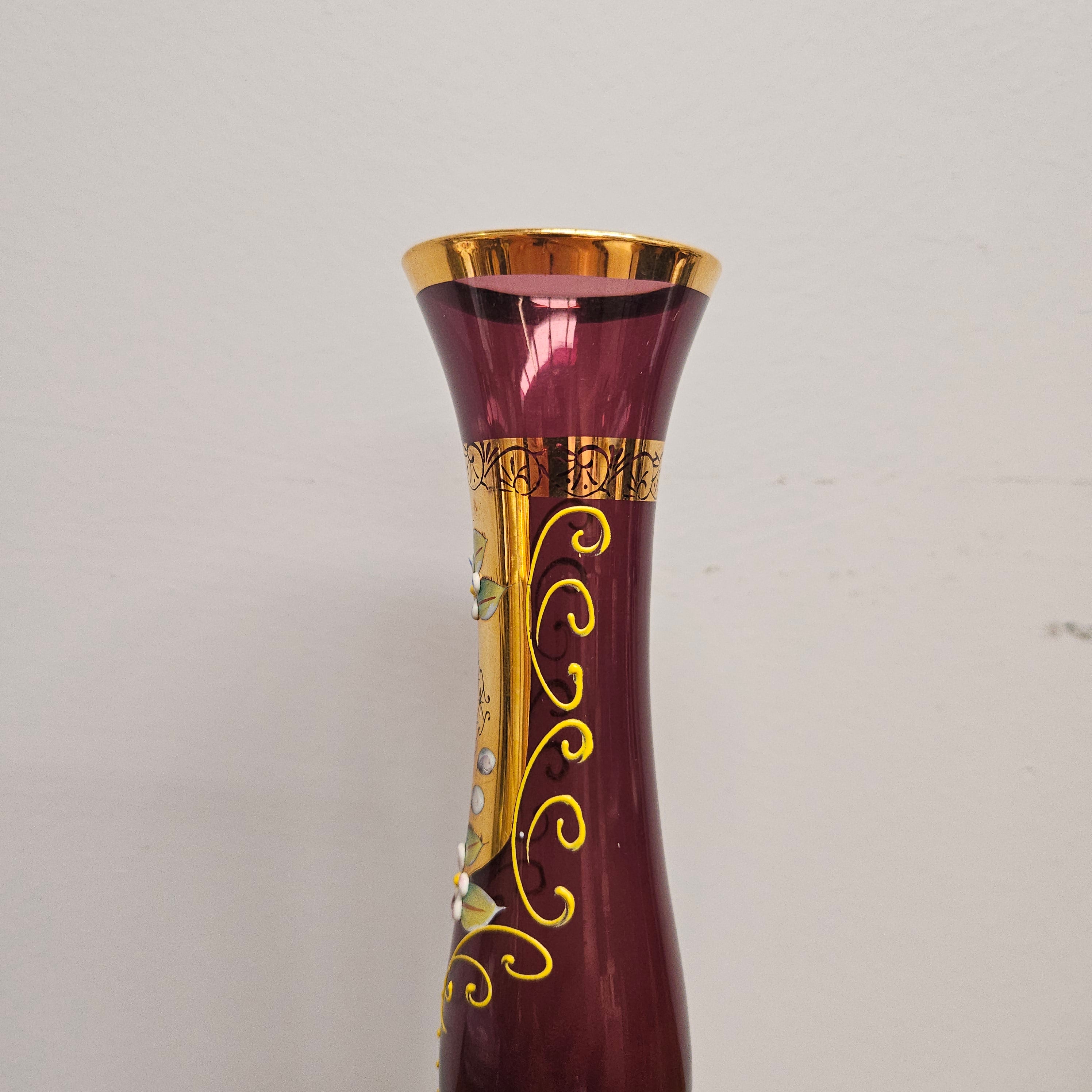 Amethyst Gilt & Enamel Vase | Antique & Vintage | Moonee Ponds Antiques | Australia Wide Delivery