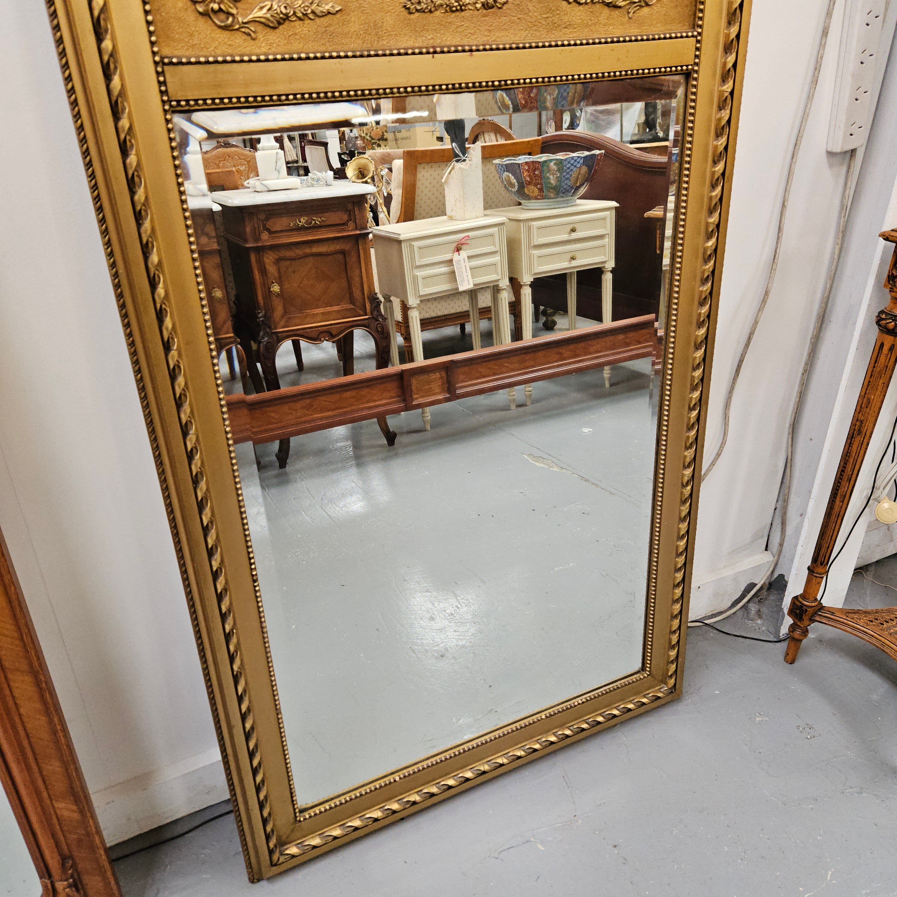 19th Century Louis XVI Style Trumeau Mirror | Antique & Vintage | Moonee Ponds Antiques | Australia Wide Delivery