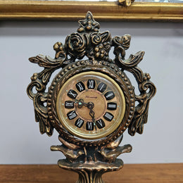 Vintage Cast Copper Mantle/Desk Clock