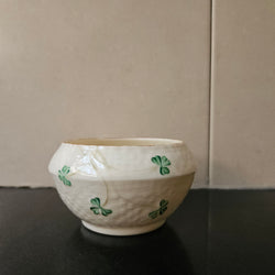 Belleek Shamrock Pattern Small Sugar Bowl | Antique & Vintage | Moonee Ponds Antiques | Australia Wide Delivery