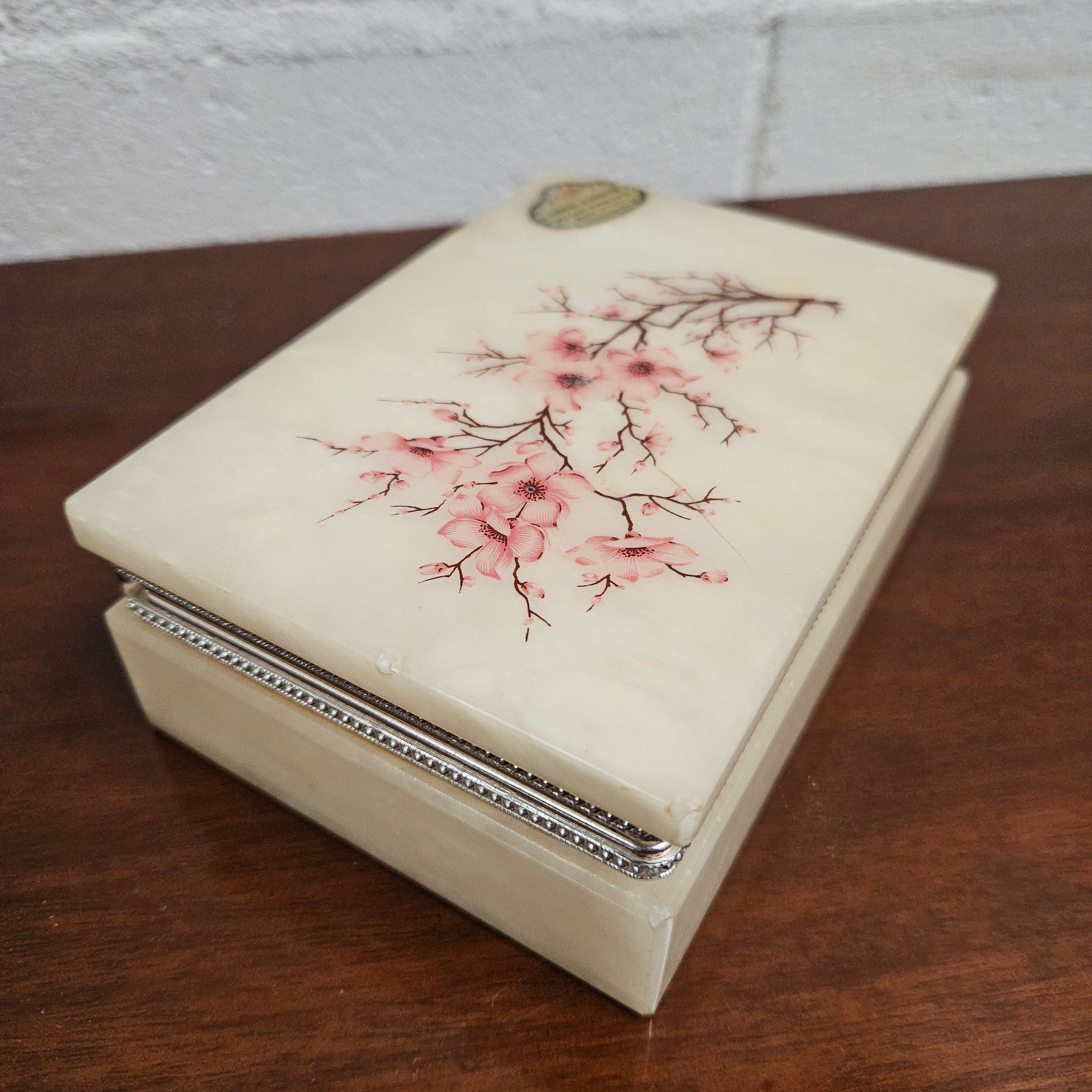Genuine Alabaster Jewellery Box | Antique & Vintage | Moonee Ponds Antiques | Australia Wide Delivery