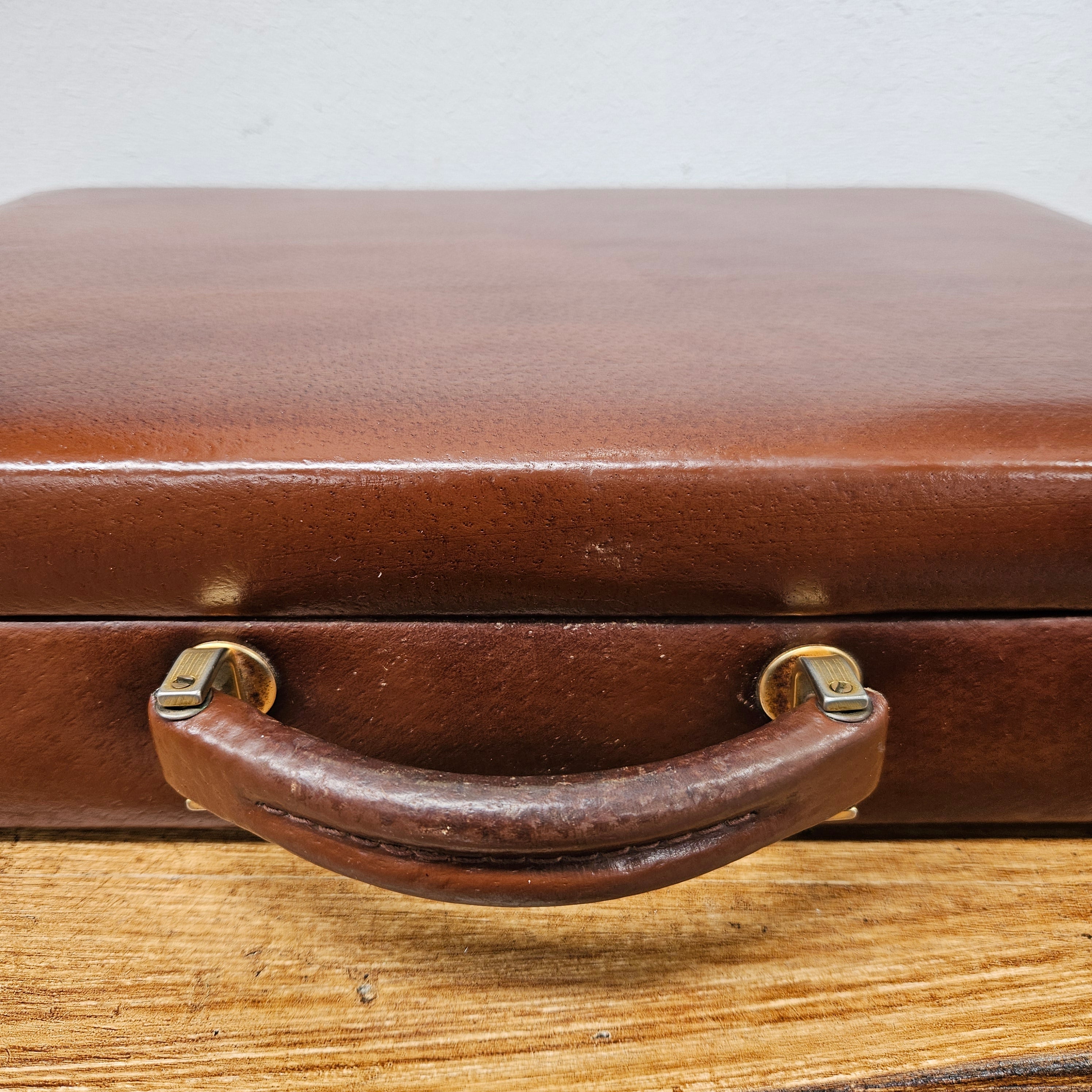 Vintage Brown Leather Briefcase With a Quality Fitted Interior | Antique & Vintage | Moonee Ponds Antiques | Australia Wide Delivery