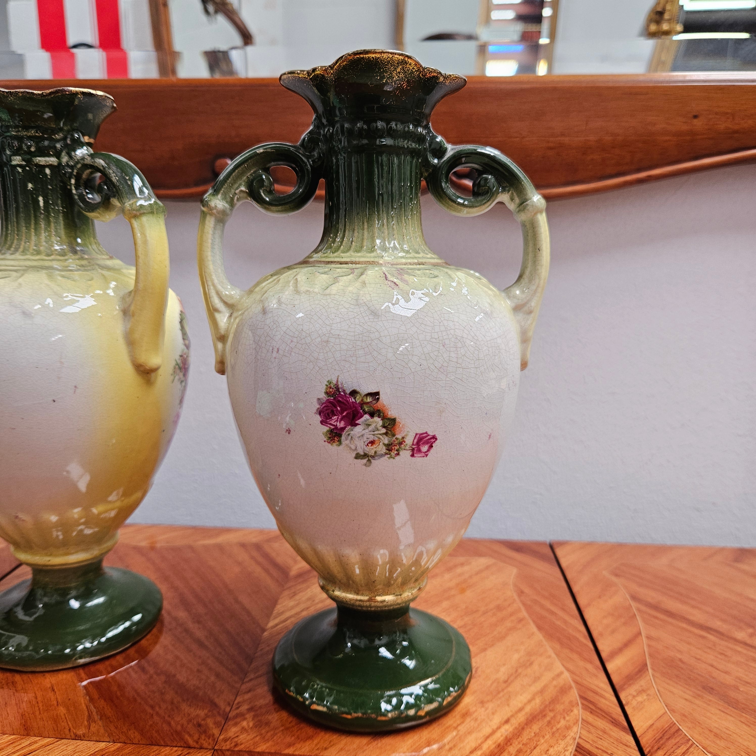 Pair Of Edwardian Vases | Antique & Vintage | Moonee Ponds Antiques | Australia Wide Delivery