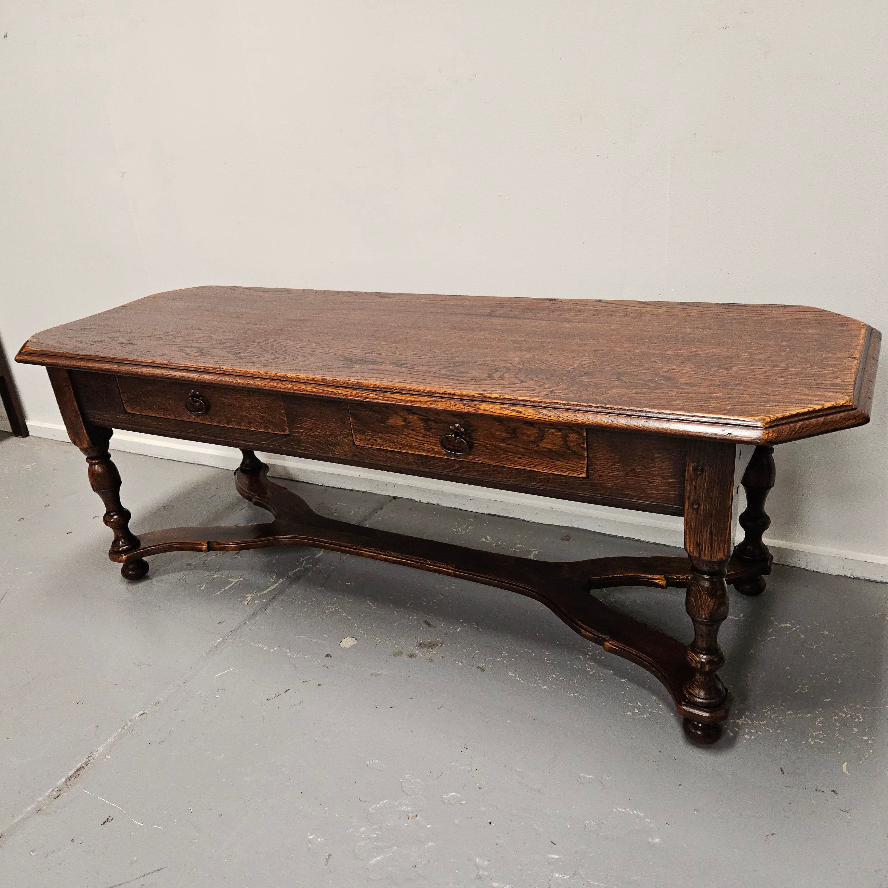 French Oak Two Drawer Coffee Table | Antique & Vintage | Moonee Ponds Antiques | Australia Wide Delivery