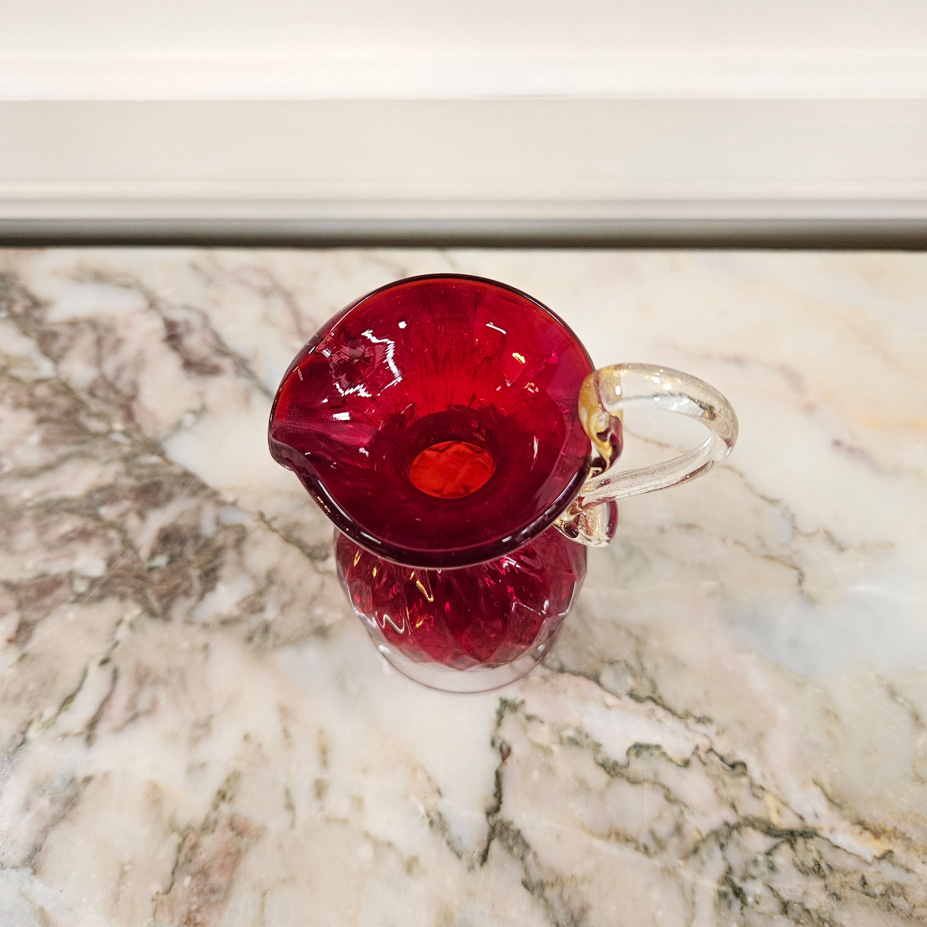 Vintage Venetian Ruby Glass Jug/Vase | Antique & Vintage | Moonee Ponds Antiques | Australia Wide Delivery