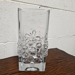 Riihimaen Finland " Lasi Stella Polaris" Glass Vase With Sticker | Antique & Vintage | Moonee Ponds Antiques | Australia Wide Delivery