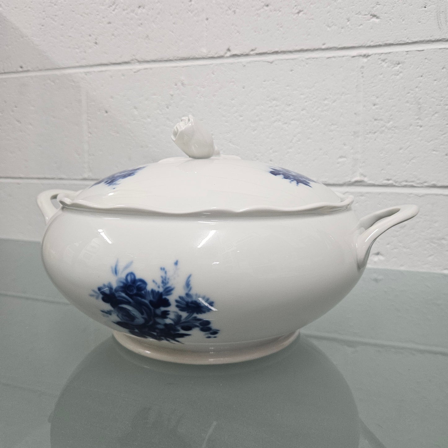 Vintage French Blue & White Tureen