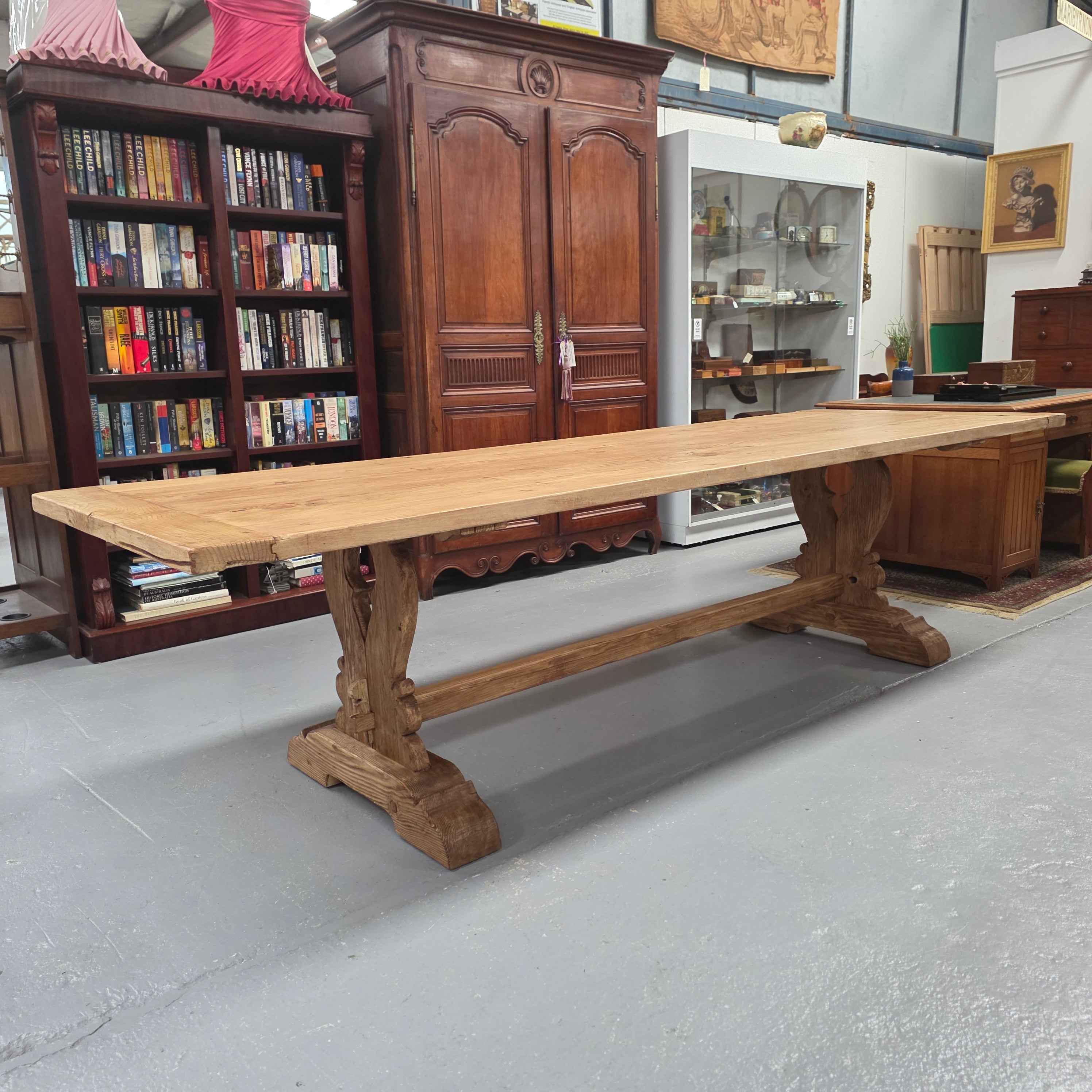 Impressive Vintage Reclaimed Spruce 3 Meter Dining Table | Antique & Vintage | Moonee Ponds Antiques | Australia Wide Delivery