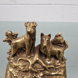 Vintage Brass Dogs Bookend | Antique & Vintage | Moonee Ponds Antiques | Australia Wide Delivery