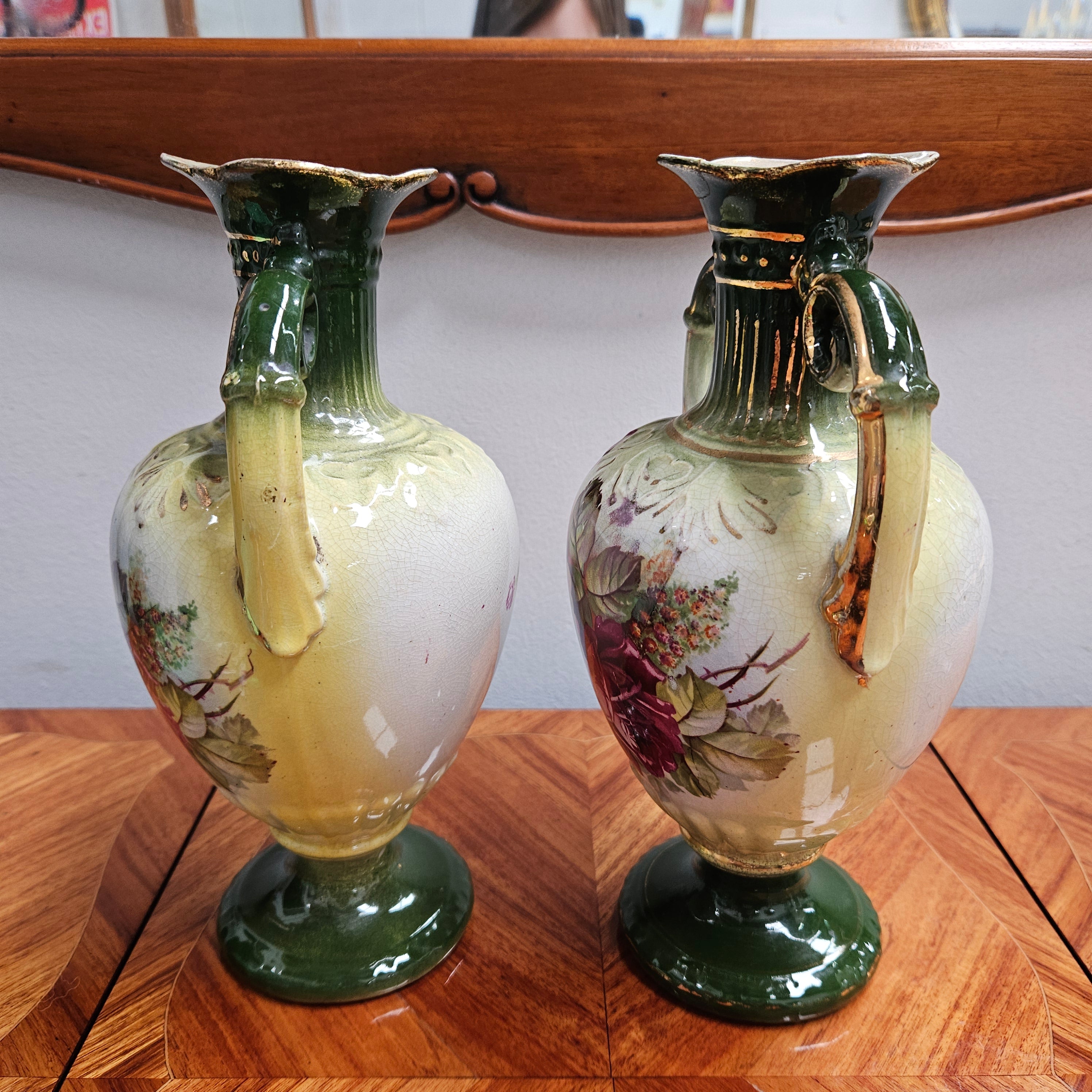Pair Of Edwardian Vases | Antique & Vintage | Moonee Ponds Antiques | Australia Wide Delivery