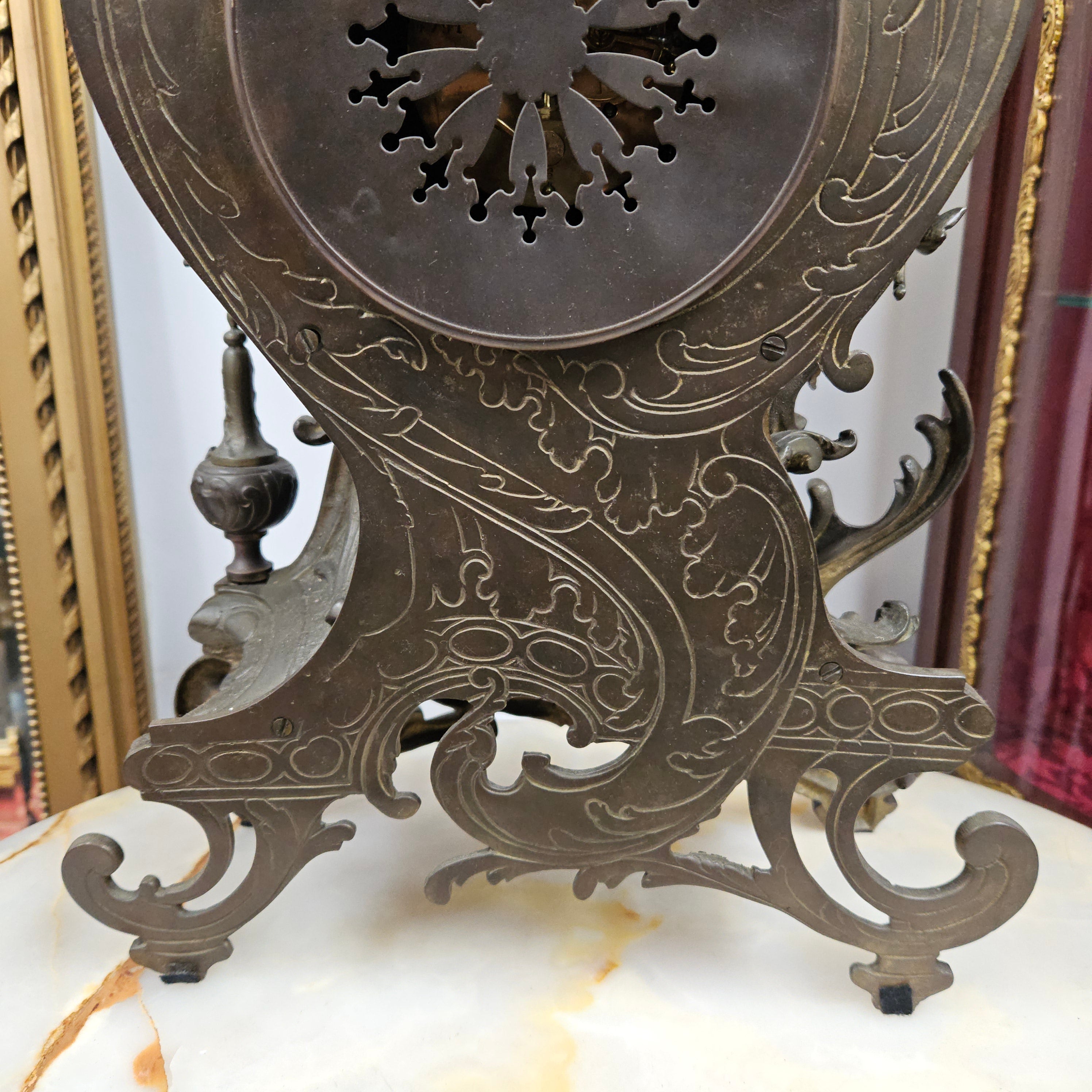 19th Century Bronze Mantle Clock | Antique & Vintage | Moonee Ponds Antiques | Australia Wide Delivery