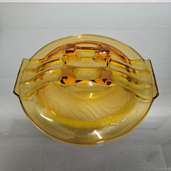 Art Deco Amber Glass Float Bowl | Antique & Vintage | Moonee Ponds Antiques | Australia Wide Delivery