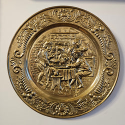 Vintage Brass Tone Etched & Pressed Metal Wall Plaque | Antique & Vintage | Moonee Ponds Antiques | Australia Wide Delivery