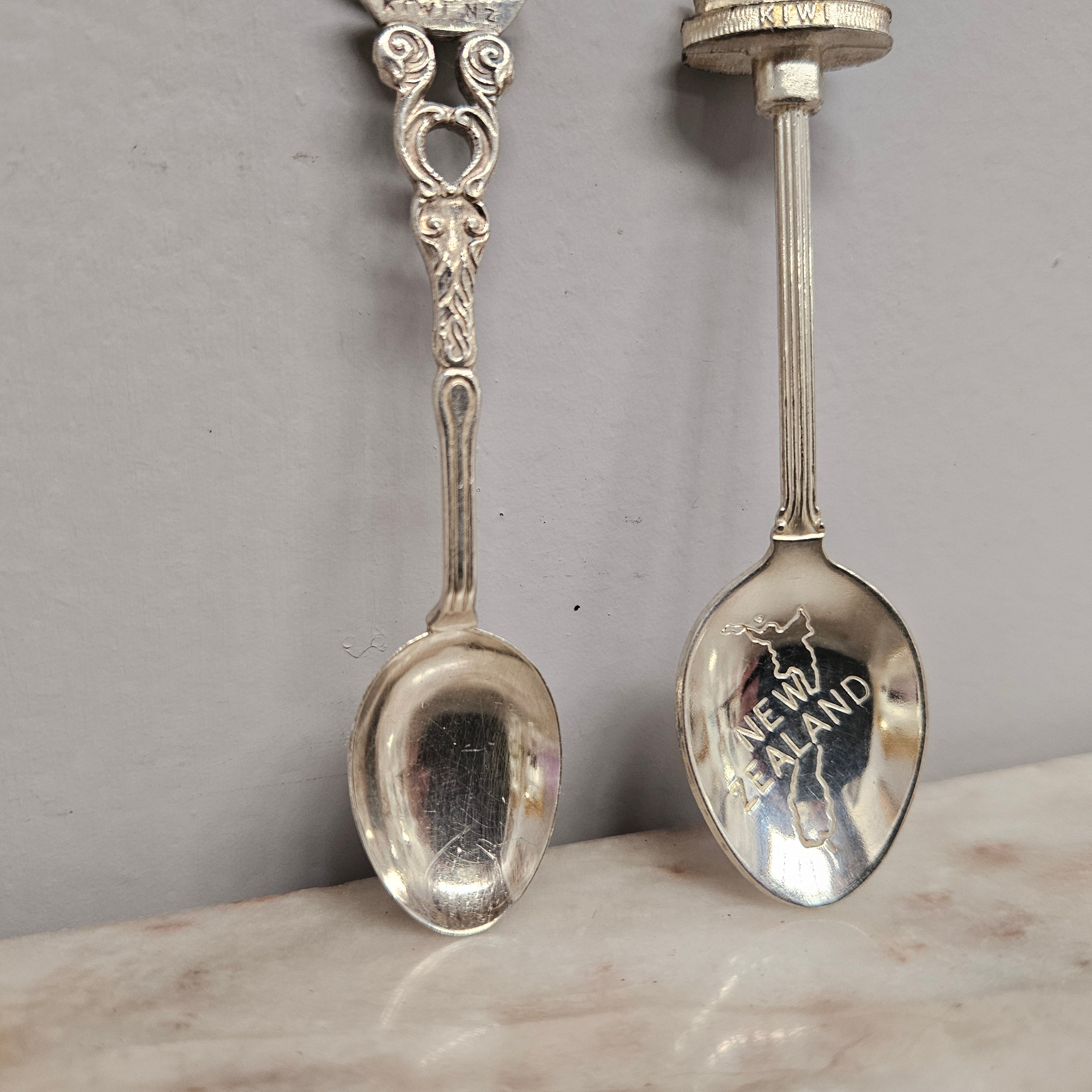 Vintage Silverplated Kiwi Tea Spoons (2) | Antique & Vintage | Moonee Ponds Antiques | Australia Wide