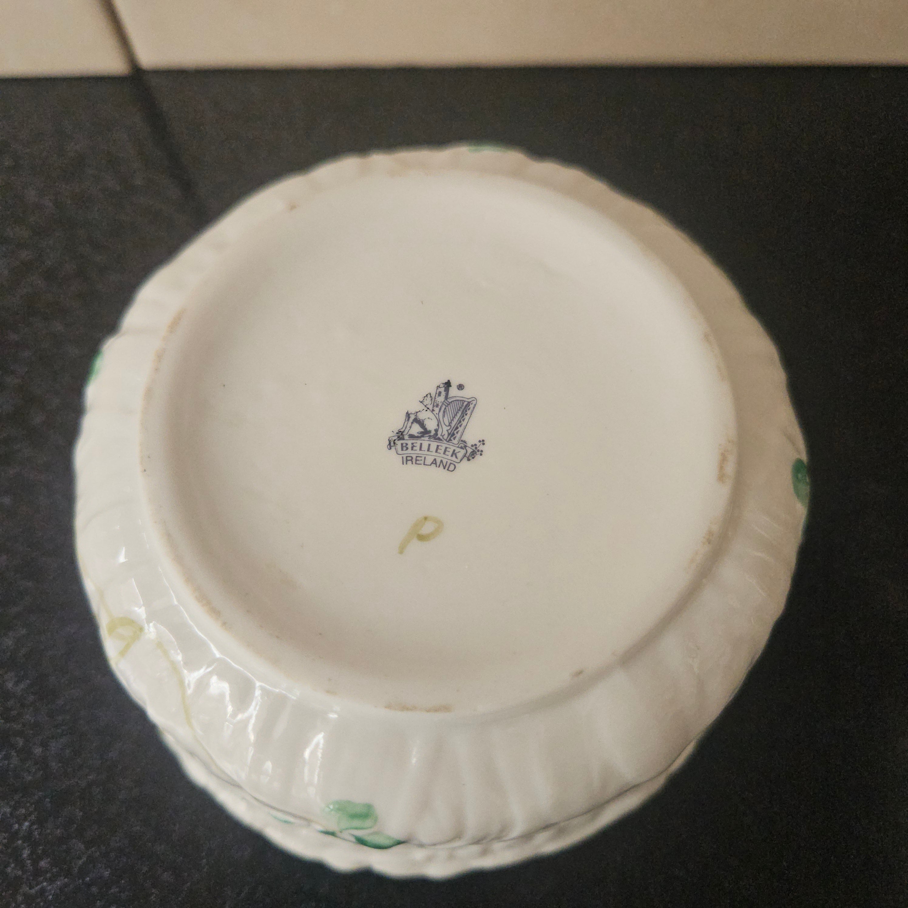 Belleek Bowl With Shamrock Pattern | Antique & Vintage | Moonee Ponds Antiques | Australia Wide Delivery