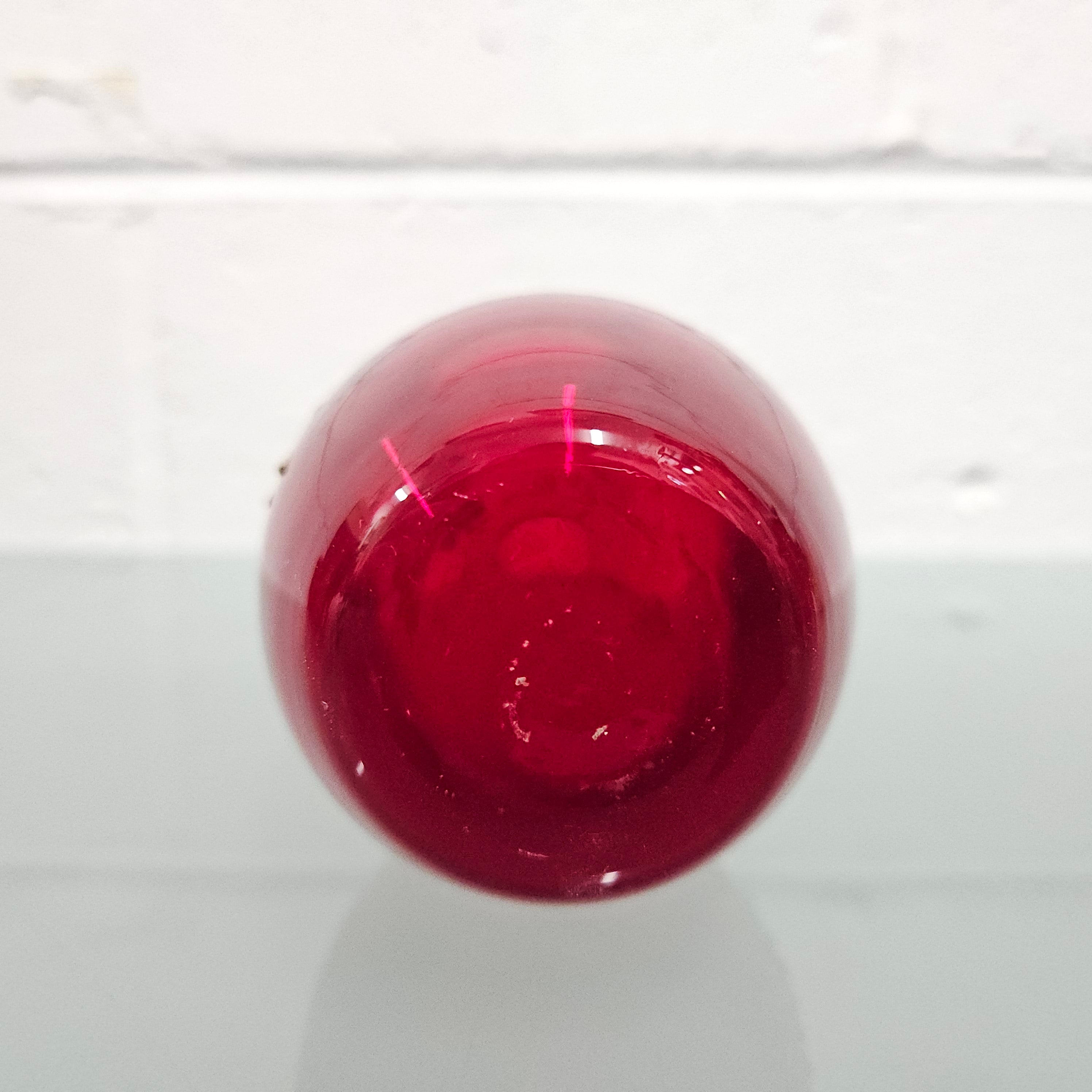Ruby and Enamel Glass Vase | Antique & Vintage | Moonee Ponds Antiques | Australia Wide Delivery