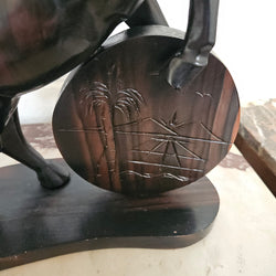 Vintage Carved Blackbean Timber Horse Figure | Antique & Vintage | Moonee Ponds Antiques | Australia Wide Delivery