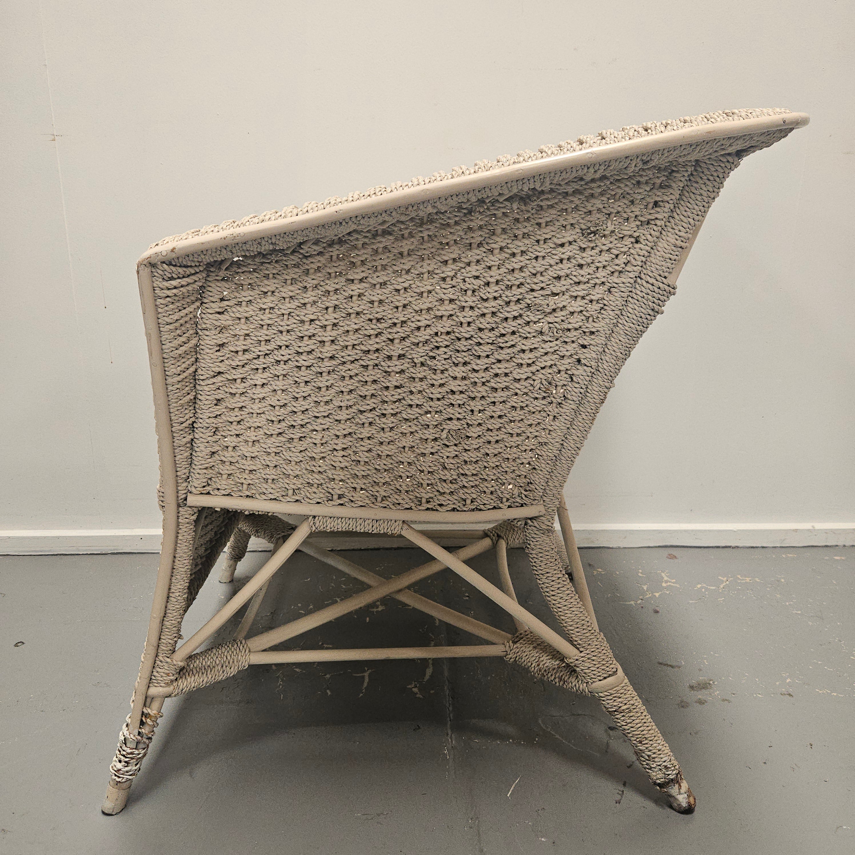 Attractive Vintage Painted Lloyd Loom Style Chair | Antique & Vintage | Moonee Ponds Antiques | Australia Wide Delivery