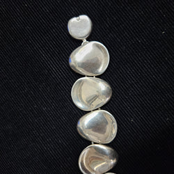 Vintage "Mexico" Sterling Silver Modernist Free Form Link Bracelet