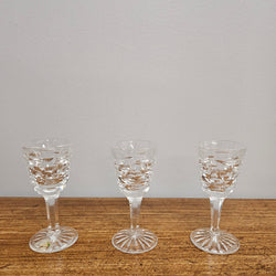 Set Of 6 Stemmed Crystal Port Glasses | Antique & Vintage | Moonee Ponds Antiques | Australia Wide Delivery